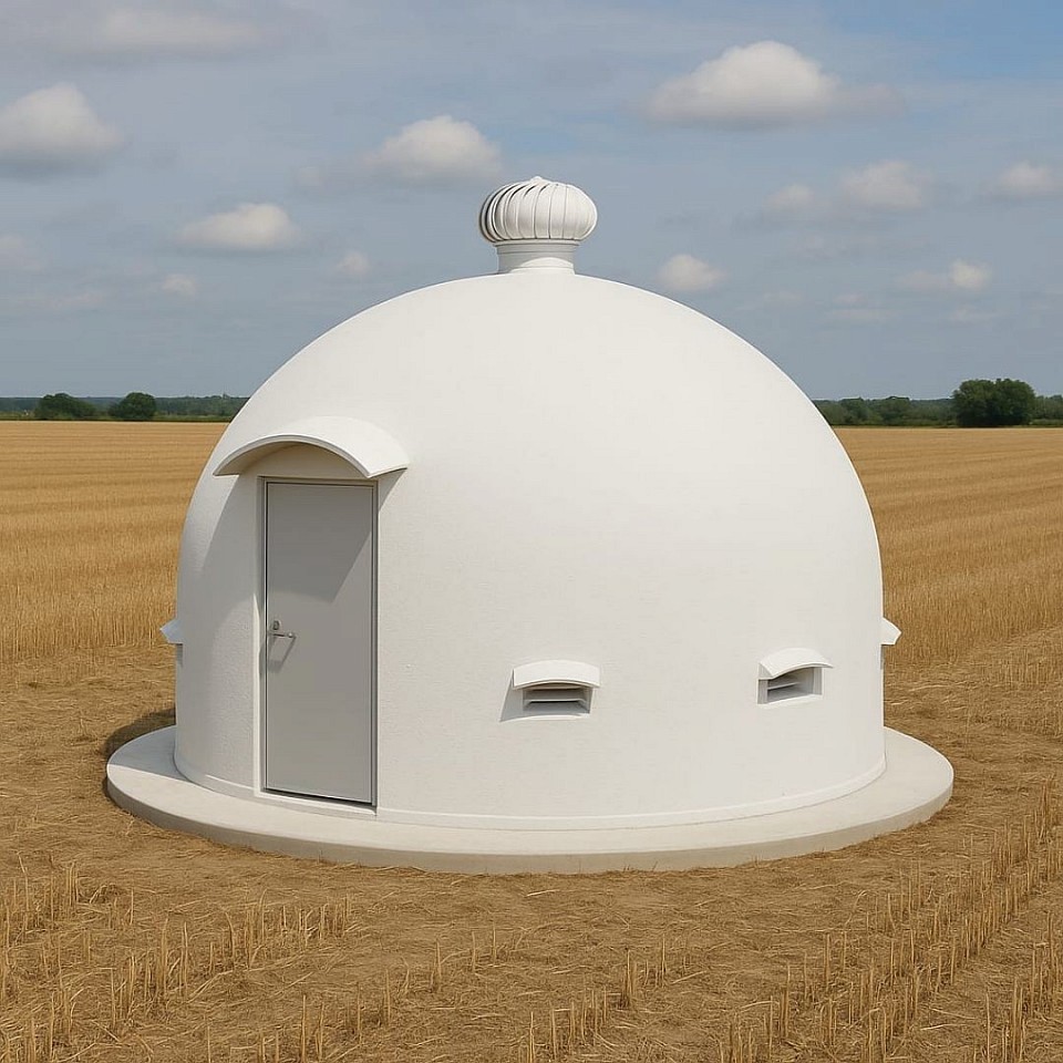 20ft dia, 11ft high, 407 Quintals of grain storage, pest free, ventilated